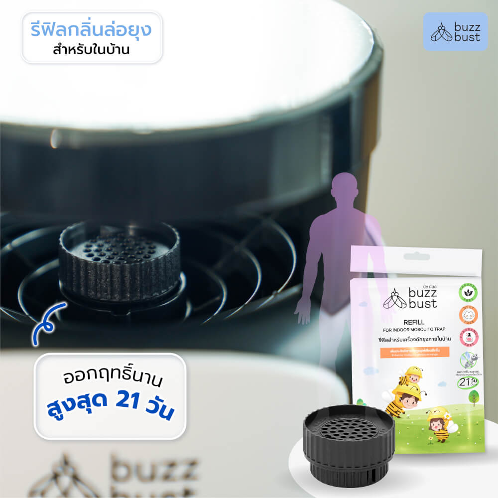 ผงล่อยุงและแมลง BUZZBUST สำหรับเครื่องดักยุงในบ้าน