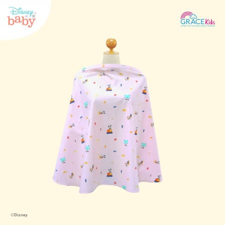 ผ้าคลุมให้นม GRACE KIDS ลายMickey Travel in Style สีชมพู_2