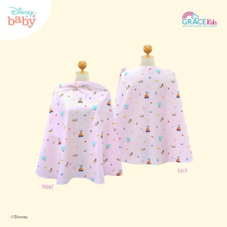 ผ้าคลุมให้นม GRACE KIDS ลายMickey Travel in Style สีชมพู_3