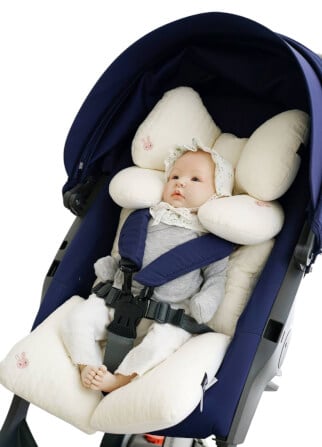 เบาะรองรถเข็น คาร์ซีท ARIBEBE ผ้าฝ้าย ลายกระต่าย_10