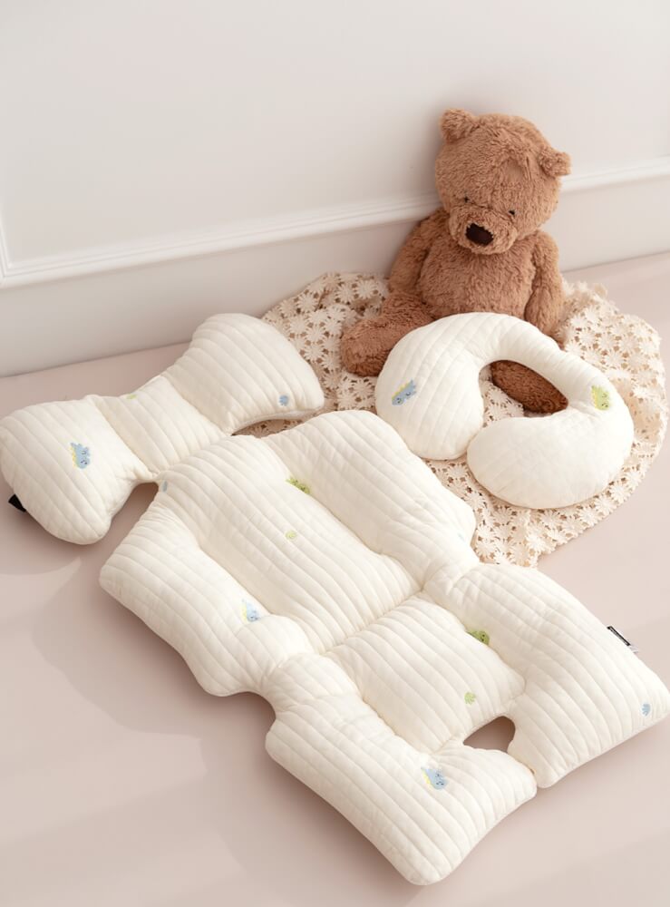 เบาะรองรถเข็น คาร์ซีท ARIBEBE ผ้า MICROMODAL ลายไดโนเสาร์_5