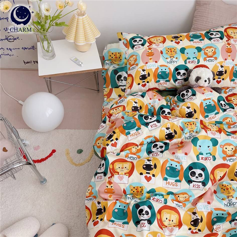 ชุดผ้าปูที่นอน 6 ฟุต 4 ชิ้น CHARM สี WILDLIFE คอลเลคชั่น DREAMY