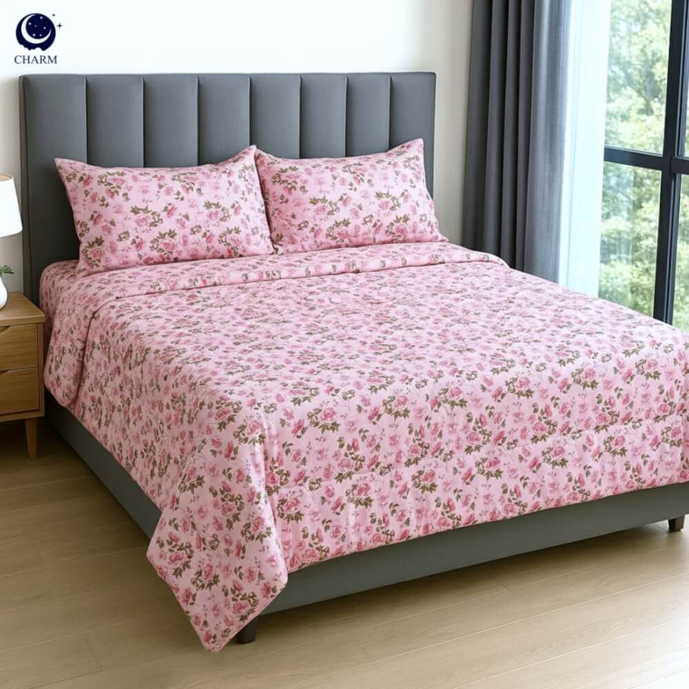 ชุดผ้าปูที่นอน 3.5 ฟุต 4 ชิ้น CHARM รุ่น CLASSIC ลาย ROSE GARDEN_3
