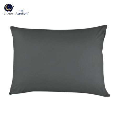 ปลอกหมอนหนุน CHARM AEROSOFT™ MICROTEX 26 X 36 นิ้ว สีเทาเข้ม_0