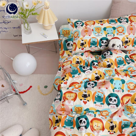 ชุดผ้าปูที่นอน 6 ฟุต 4 ชิ้น CHARM สี WILDLIFE คอลเลคชั่น DREAMY_2