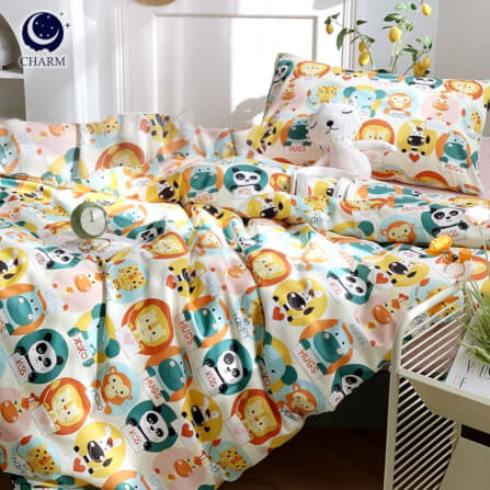 ชุดผ้าปูที่นอน 6 ฟุต 4 ชิ้น CHARM สี WILDLIFE คอลเลคชั่น DREAMY_3