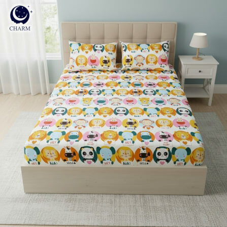 ชุดผ้าปูที่นอน 6 ฟุต 3 ชิ้น CHARM สี WILDLIFE คอลเลคชั่น DREAMY (ไม่รวมผ้านวม)_3