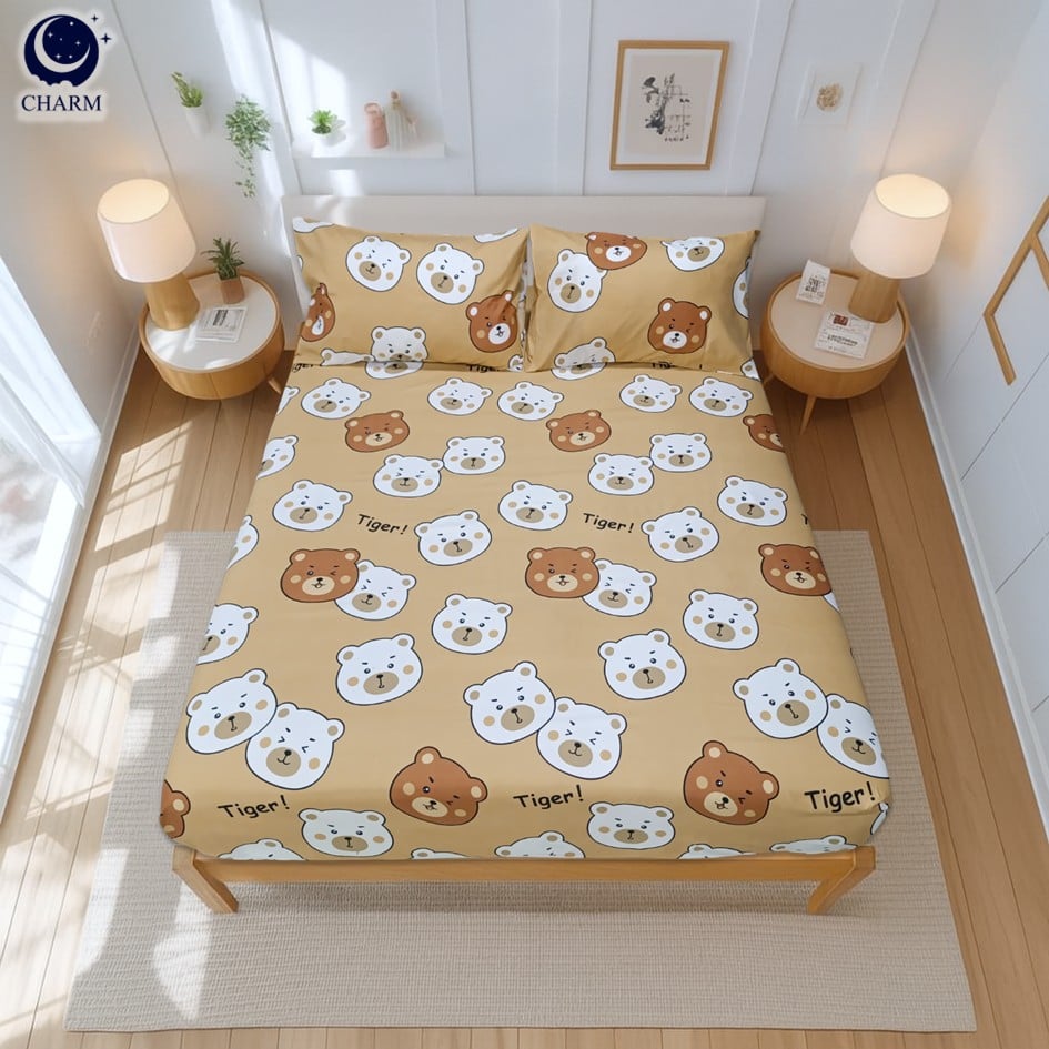 ชุดผ้าปูที่นอน 5ฟุต 3ชิ้น คอลเลคชั่น DREAMY ลาย BROWNIE ไม่รวมผ้านวม_0