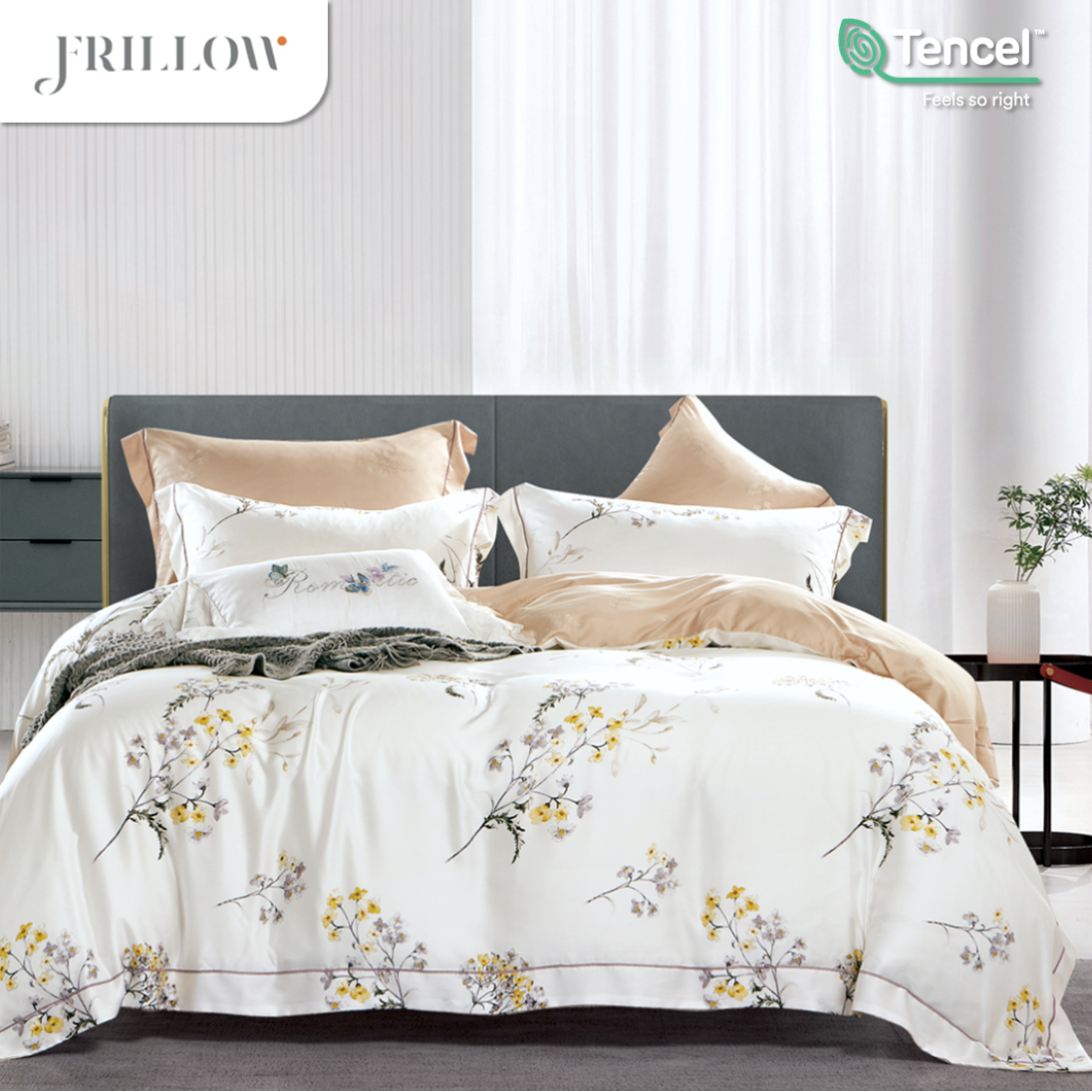 ปลอกผ้านวม 70X90 นิ้ว FRILLOW TENCEL™ 1180TC สี LADY DAPHNE_0