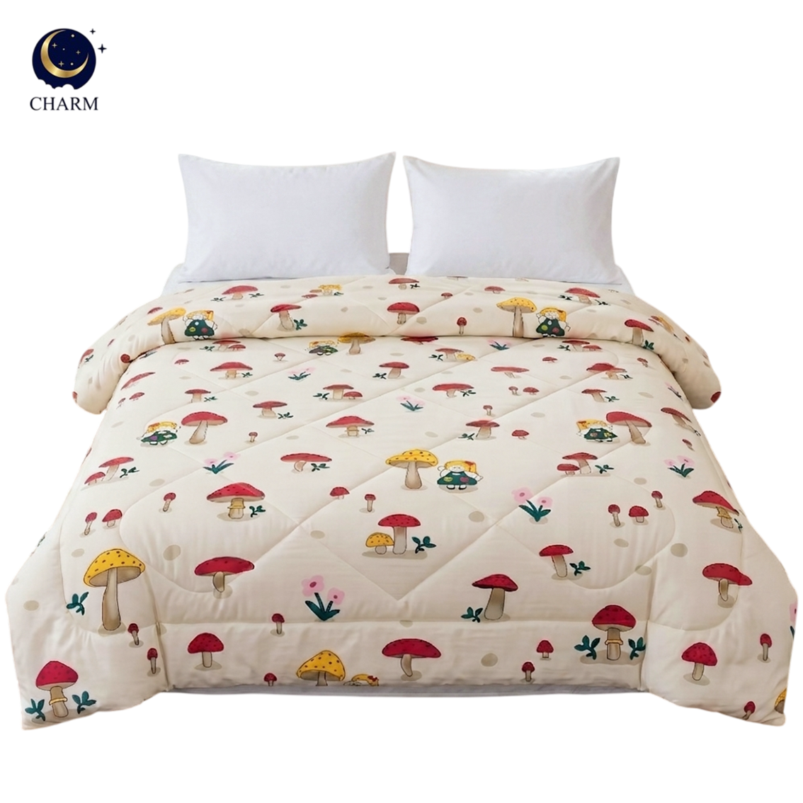 ผ้าห่มนวม CHARM คอลเลคชั่น DREAMY 5 FT SIZE 160×210 ซม. ลาย LUMI MUSHROOM_0