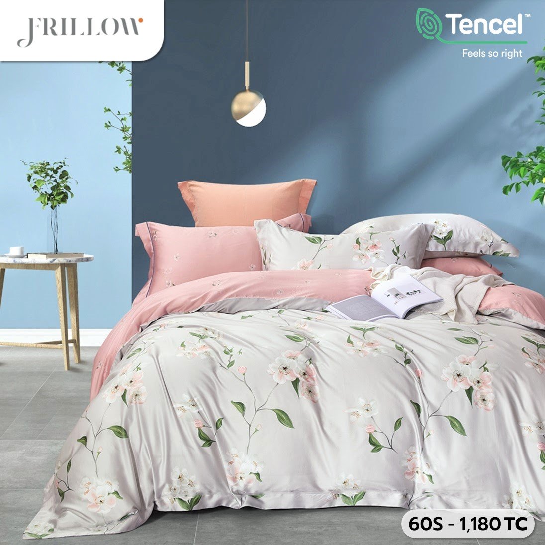 FRILLOW ปลอกผ้านวม TENCEL™ 1180TC 100X90 นิ้ว สี LADY BLOOM_1
