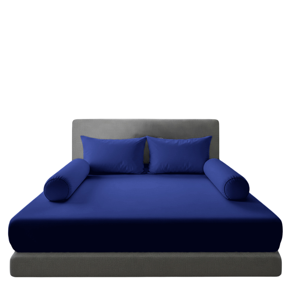 ชุดผ้าปูที่นอน 5 ฟุต Charm รุ่น คลาสสิค สีน้ำเงิน ไม่รวมผ้านวม_1