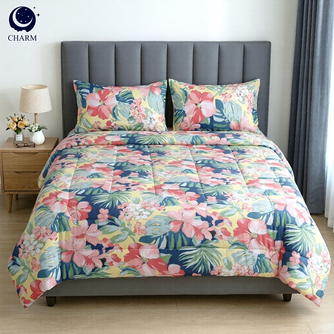 ชุดผ้าปูที่นอน 3.5 ฟุต 4 ชิ้น CHARM สี FLORAL คอลเลคชั่น CLASSIC_1