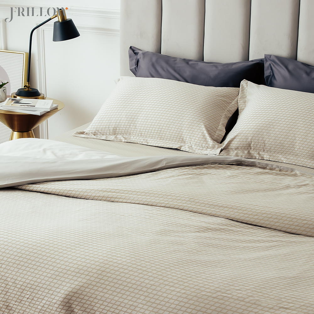 ชุดผ้าปูที่นอน 5ฟุต 3ชิ้น FRILLOW 800TC COTTON SILK สี CONQUER OF DAY คอลเลคชั่น PRESTIGE_1