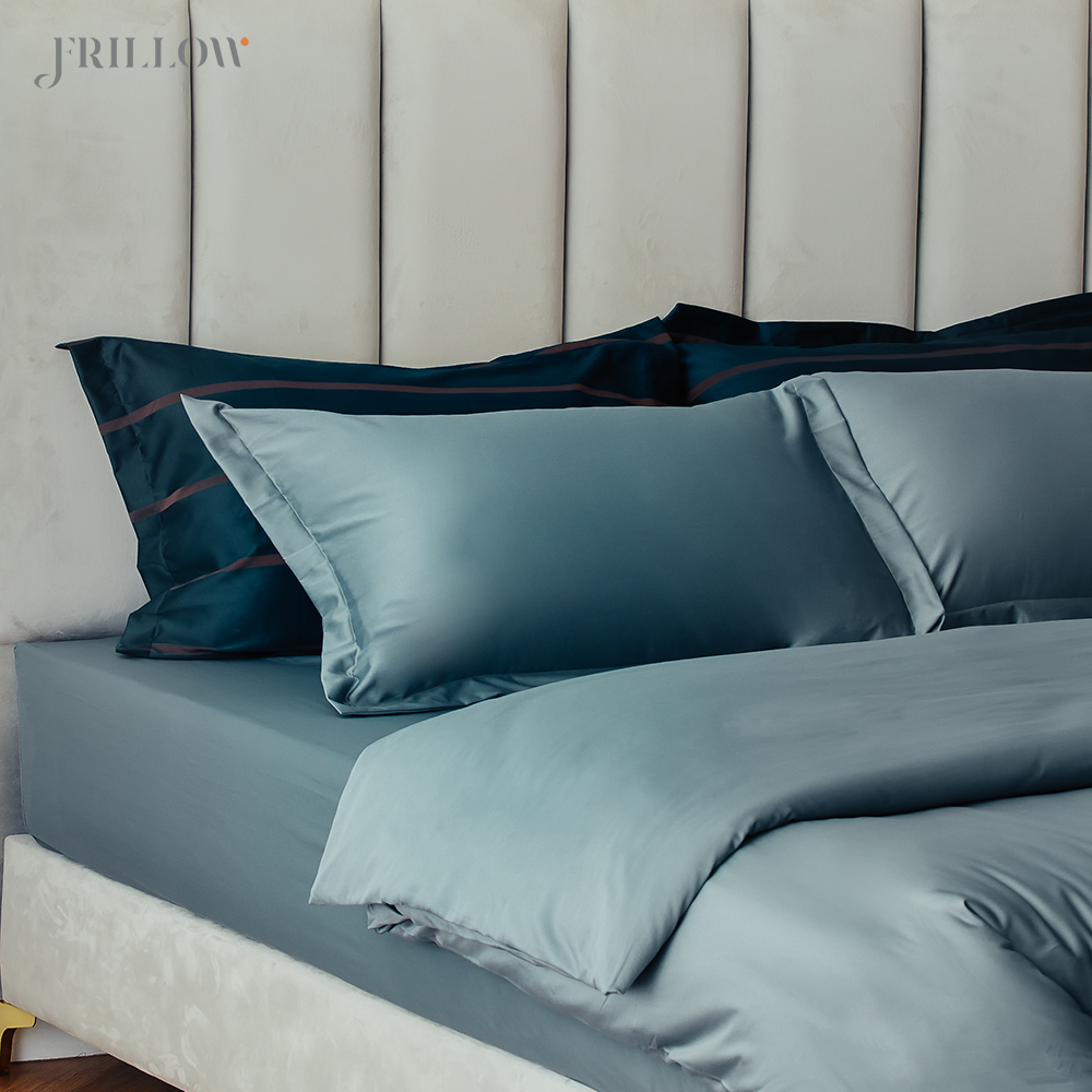 ชุดปลอกผ้านวม 70X90 นิ้ว FRILLOW 800TC COTTON SILK – สี SMOKY TEAL คอลเลคชั่น PRESTIGE_2