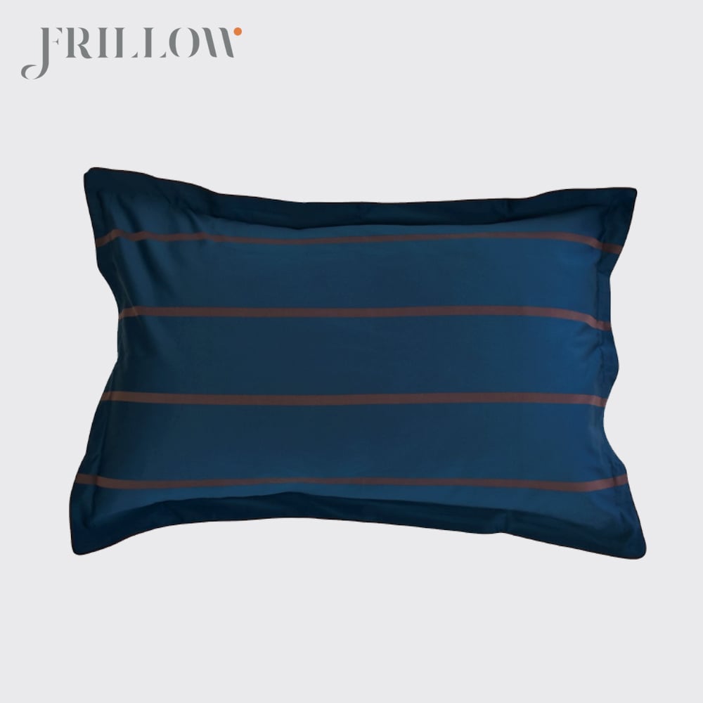 ชุดผ้าปูที่นอน 5ฟุต 3ชิ้น FRILLOW THE SUPERIORITY สี MIDNIGHT BLUE คอลเลคชั่น PRESTIGE_3