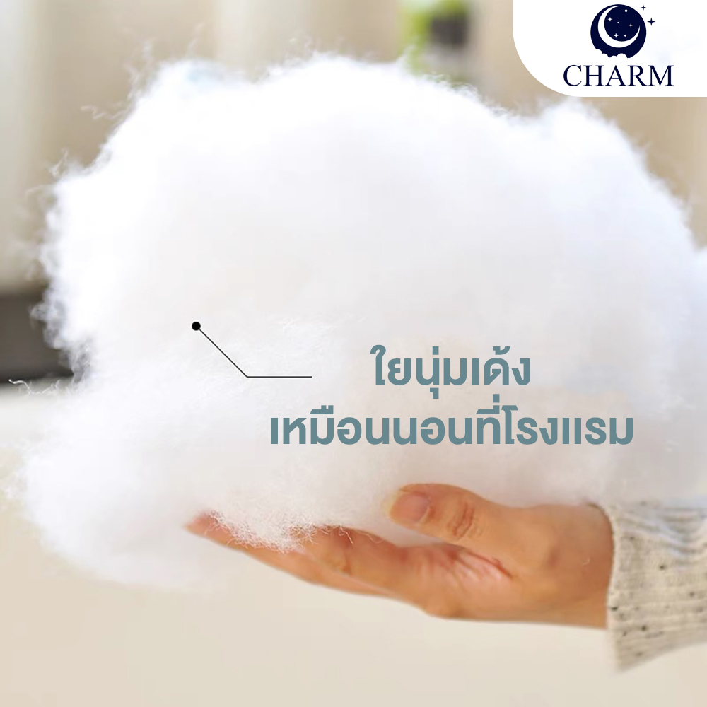 CHARM หมอนหนุน รุ่น COMFORT แพ็คคู่ ขนาด 17 X 27 นิ้ว SUGAR BROWN_4
