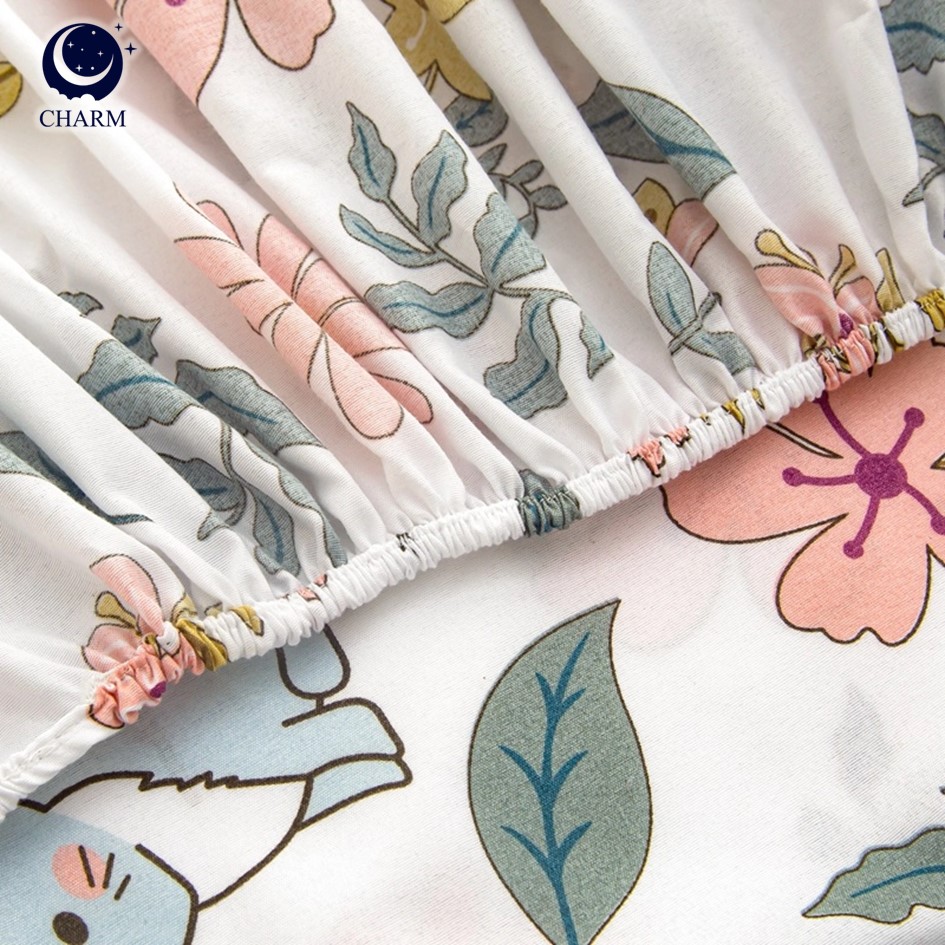 CHARM DREAMY ชุดผ้าปูที่นอน 3.5ฟุต 3ชิ้น ลาย RABBIT TALE – ผ้าปูที่นอน พร้อมปลอกหมอน (ไม่รวมผ้านวม)_4