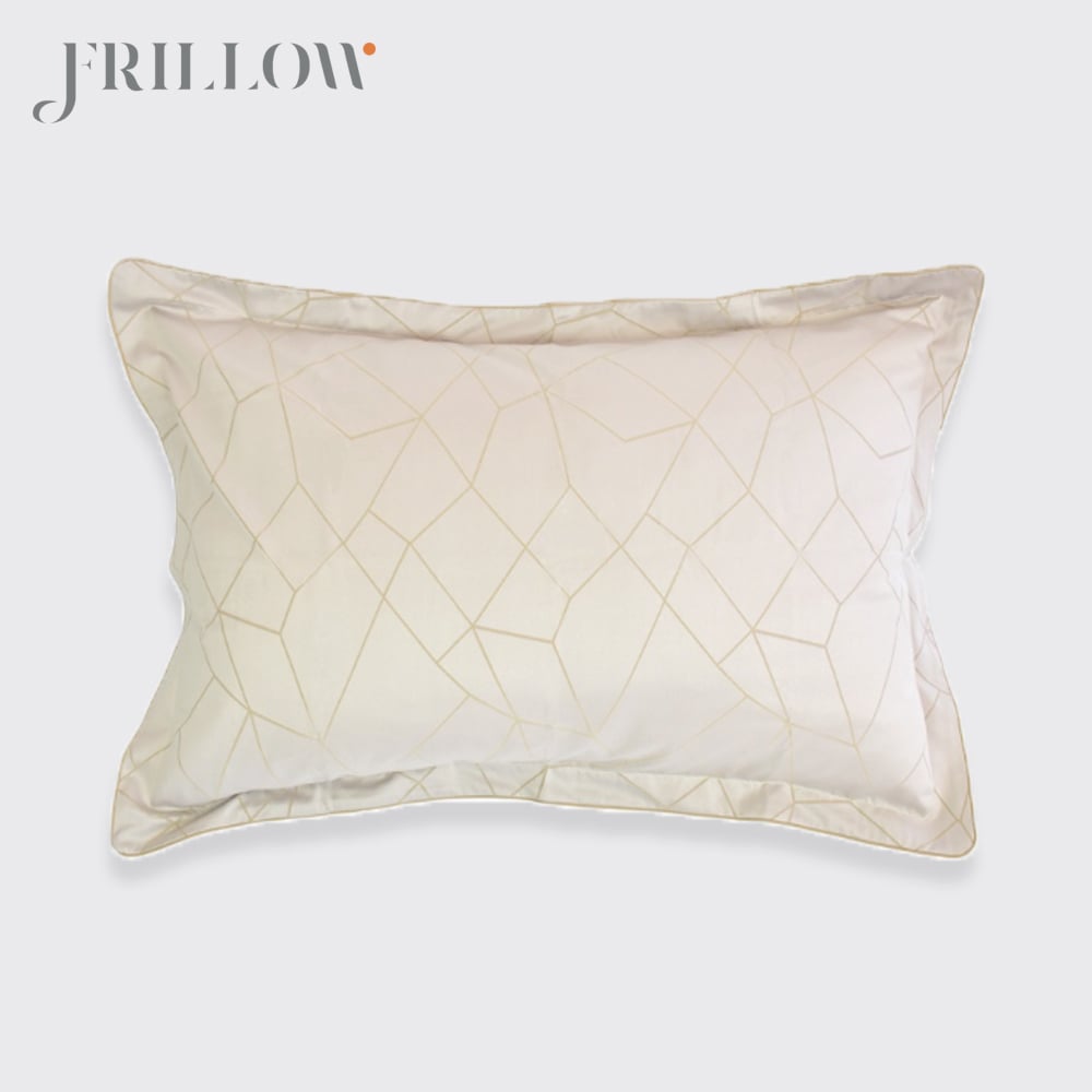 ชุดผ้าปูที่นอน 6 ฟุต 3 ชิ้น FRILLOW 800TC สี FLAWLESS SAND คอลเลคชั่น PRESTIGE_4