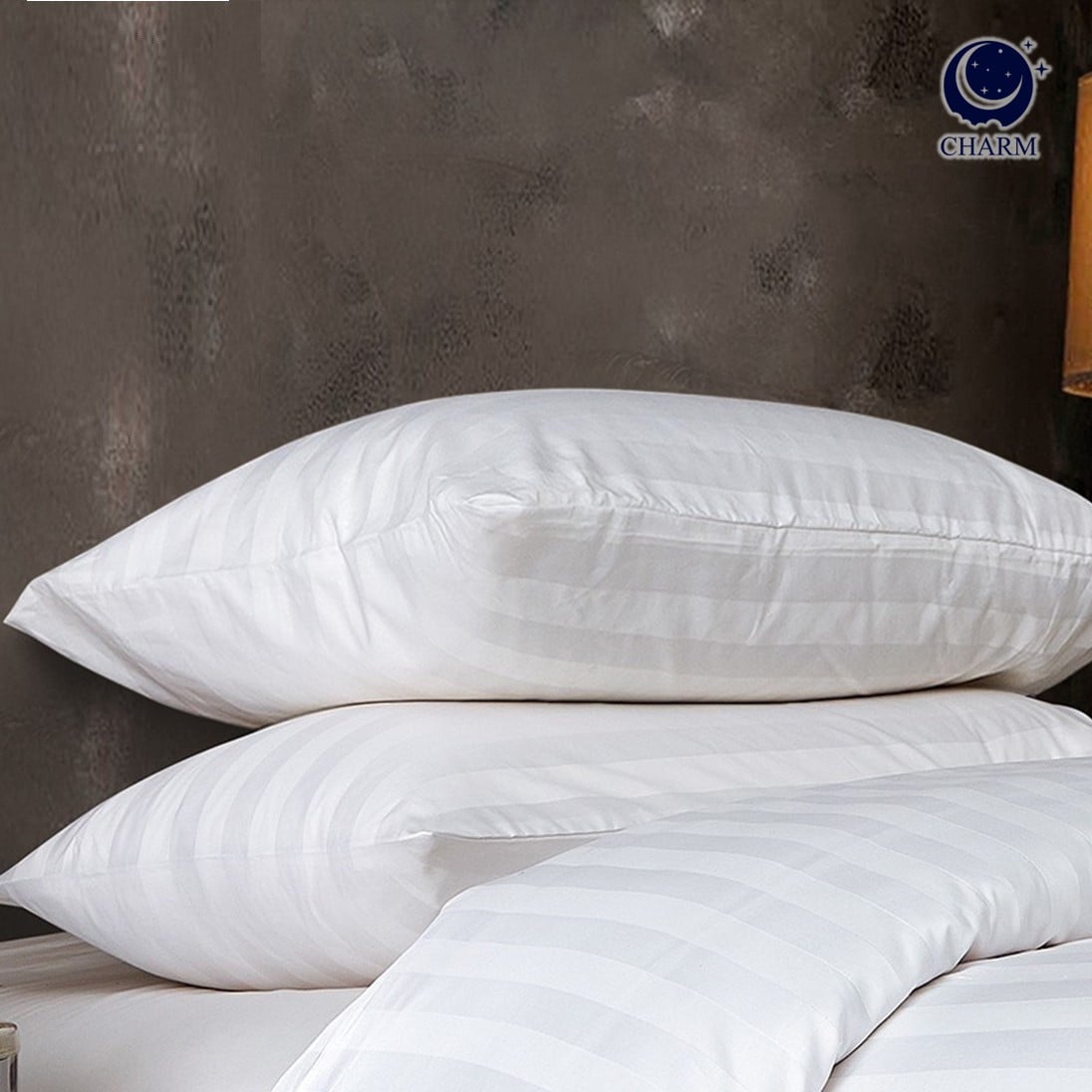 CHARM หมอนหนุน รุ่น COMFORT แพ็คคู่ ขนาด 17 X 27 นิ้ว นุ่มสบาย ใช้ได้ทุกวัน_4