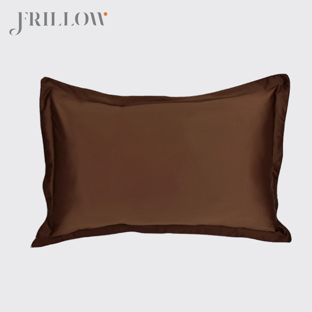 ชุดผ้าปูที่นอน 5ฟุต 3ชิ้น FRILLOW 800TC COTTON SILK  สี DARK BROWN คอลเลคชั่น PRESTIGE_4