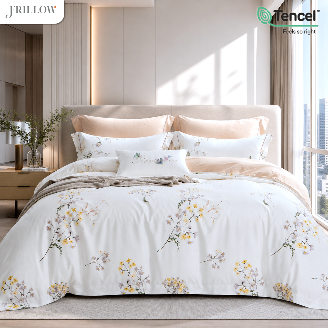 ปลอกผ้านวม 60X80 นิ้ว FRILLOW TENCEL™ 1180TC สี LADY DAPHNE_4