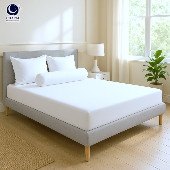 ชุดผ้าปูที่นอน 3.5 ฟุต Charm รุ่น คลาสสิค สีขาว ไม่รวมผ้านวม_5