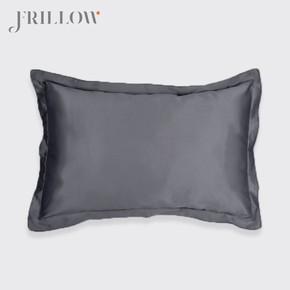 ชุดผ้าปูที่นอน 5ฟุต 3ชิ้น FRILLOW 800TC COTTON SILK  สี DARK GREY คอลเลคชั่น PRESTIGE_5