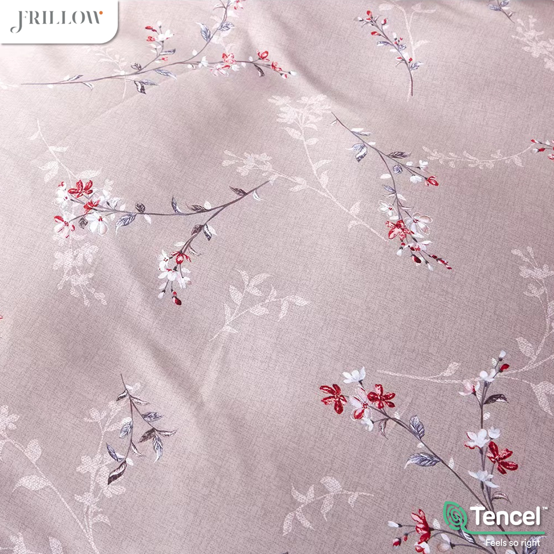 ชุดผ้าปูที่นอน 5 ฟุต (5 ชิ้น) FRILLOW TENCEL™ 1180TC สี LADY FREESIA_7