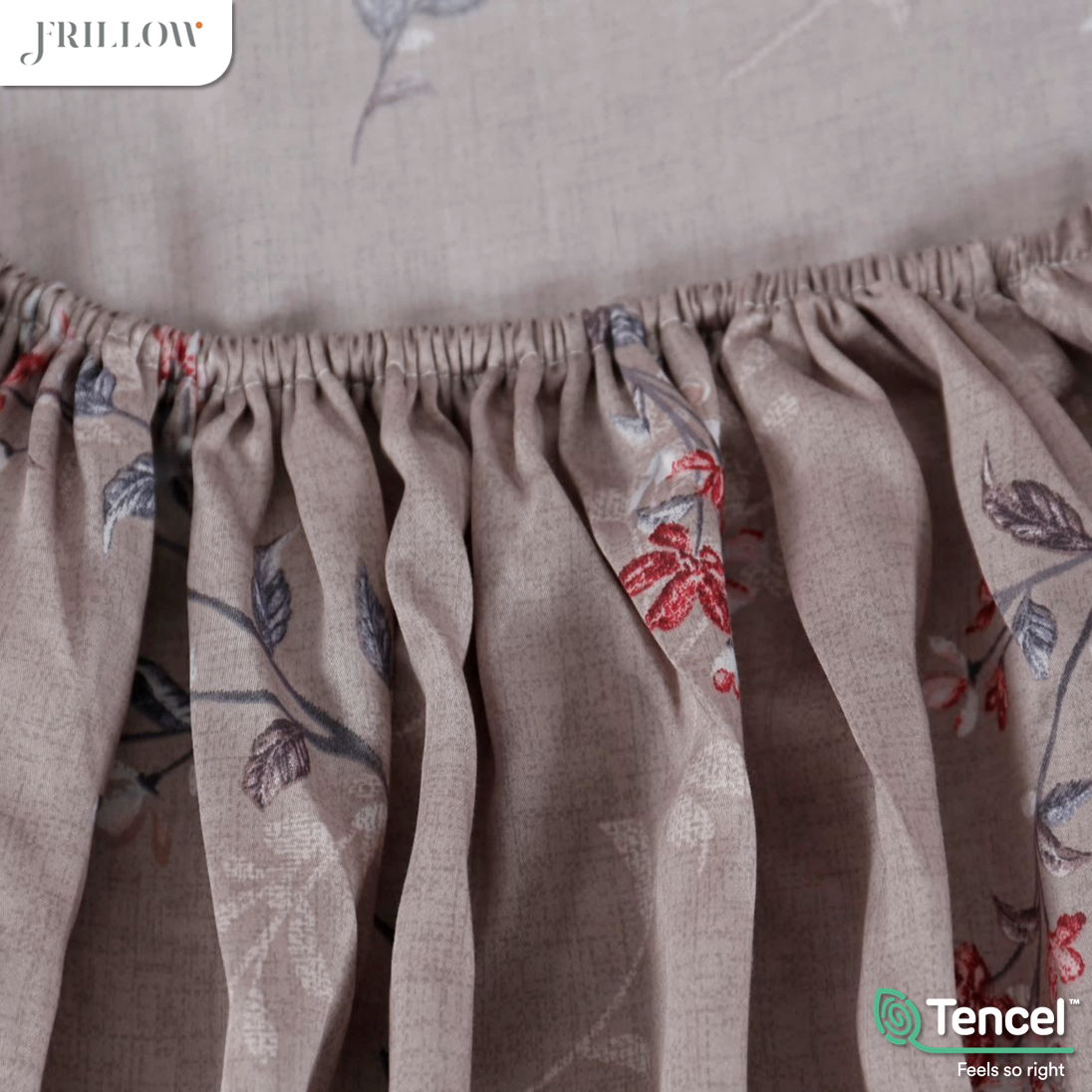 ชุดผ้าปูที่นอน 6 ฟุต (5 ชิ้น) FRILLOW TENCEL™ 1180TC สี LADY FREESIA_8