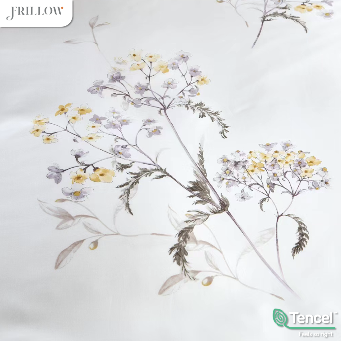 ชุดผ้าปูที่นอน 5 ฟุต (5 ชิ้น) FRILLOW TENCEL™ 1180TC สี LADY DAPHNE_8