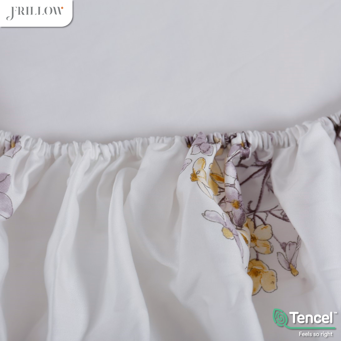 ชุดผ้าปูที่นอน 5 ฟุต (5 ชิ้น) FRILLOW TENCEL™ 1180TC สี LADY DAPHNE_9