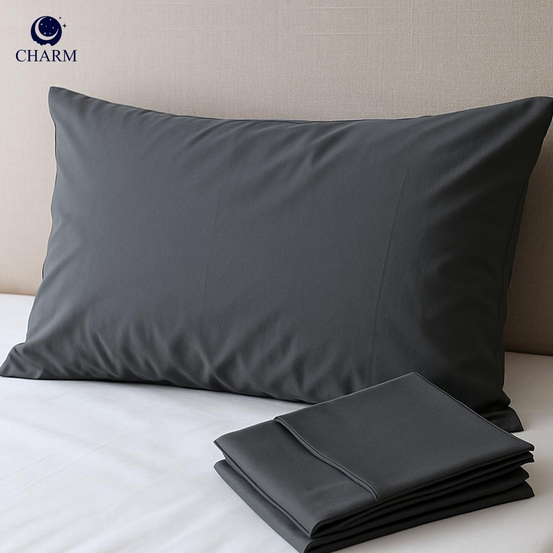 ปลอกหมอน CHARM CLASSIC ขนาด 20X 30 นิ้ว สี DARK GREY_7