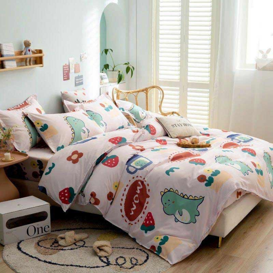 ชุดผ้าปูที่นอน 5ฟุต 4 ชิ้น CHARM สี WOW GODJI คอลเลคชั่น DREAMY_5