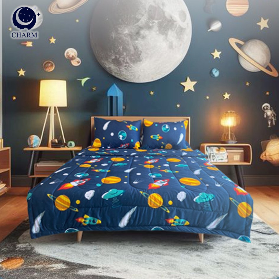 ผ้าห่มนวม 150×200 ซม. (5 ฟุต) CHARM ลาย GALAXY คอลเลคชั่น DREAMY_4