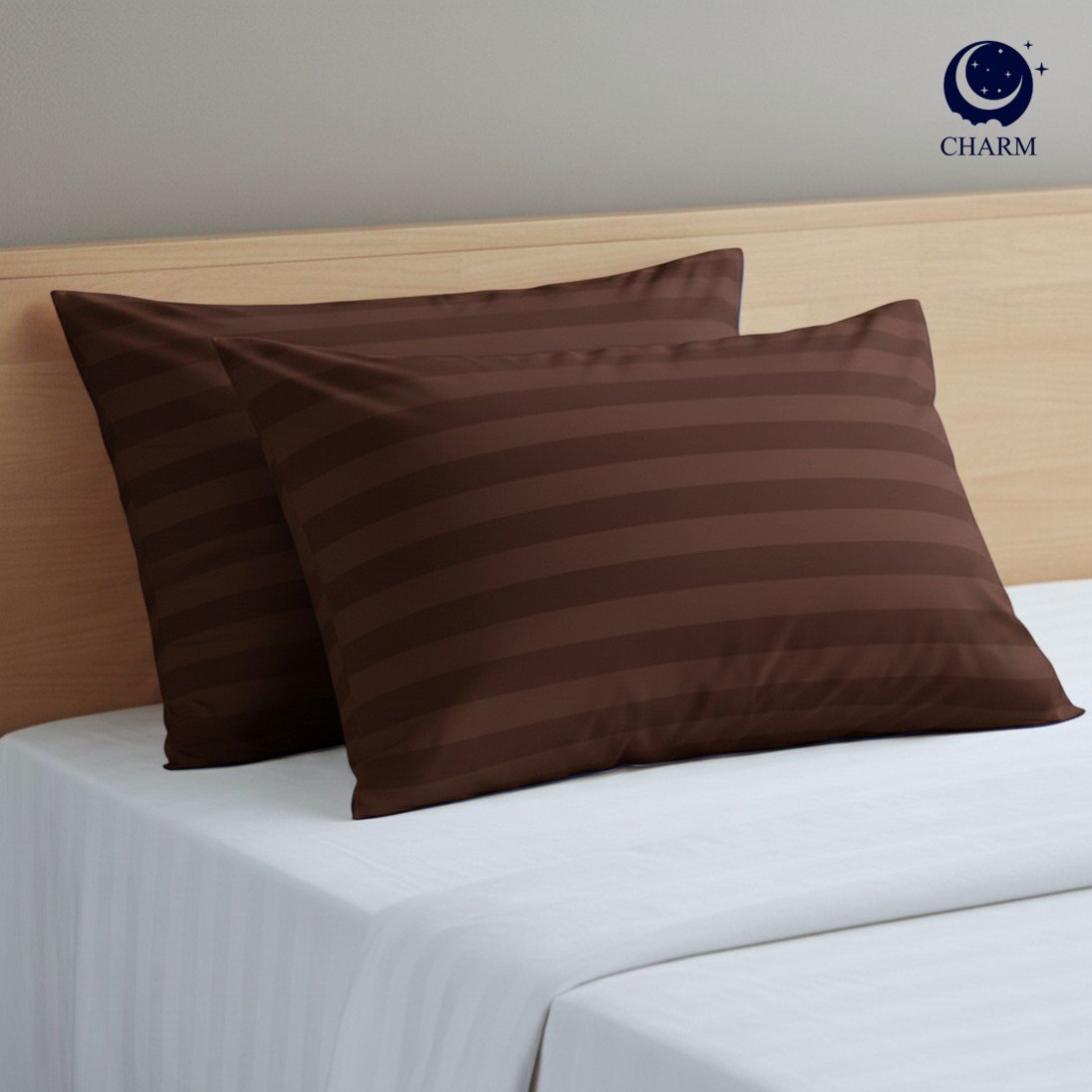 CHARM หมอนหนุน รุ่น COMFORT แพ็คคู่ ขนาด 17 X 27 นิ้ว SUGAR BROWN_7