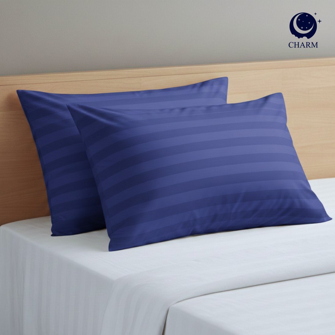 CHARM หมอนหนุน รุ่น COMFORT แพ็คคู่ ขนาด 17 X 27 นิ้ว STEEL BLUE_7