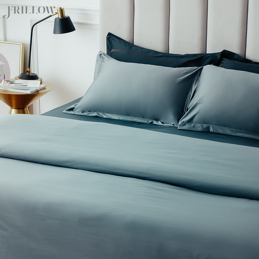 ชุดปลอกผ้านวม 100X90 นิ้ว FRILLOW 800TC COTTON SILK – สี SMOKY TEAL  คอลเลคชั่น PRESTIGE_7