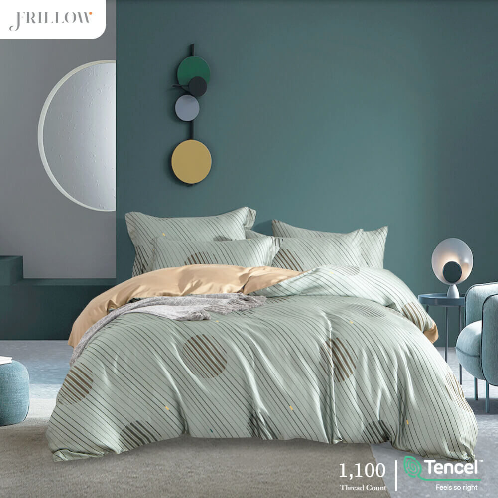ปลอกผ้านวม FRILLOW 70x90 นิ้ว สี Viridescent 1100 เส้นด้าย_1