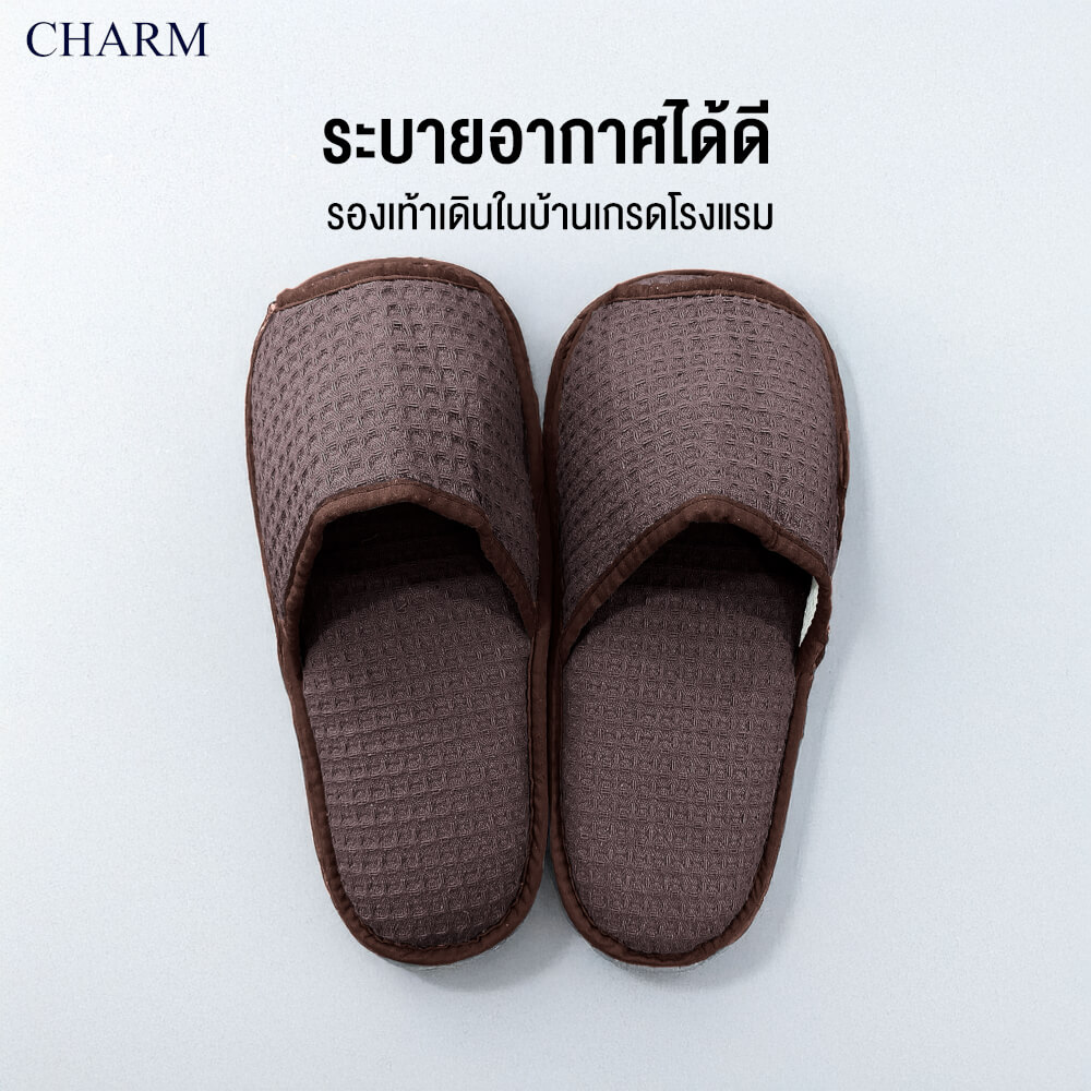 รองเท้าโรงแรม Hotel Slippers ใช้ในบ้าน โรงแรม Free Size สี แดง