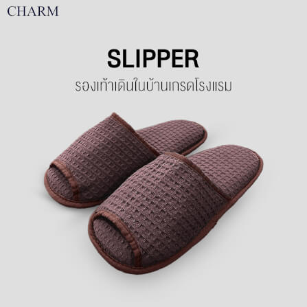 รองเท้าโรงแรม Hotel Slippers ใช้ในบ้าน โรงแรม Free Size สี แดง_1