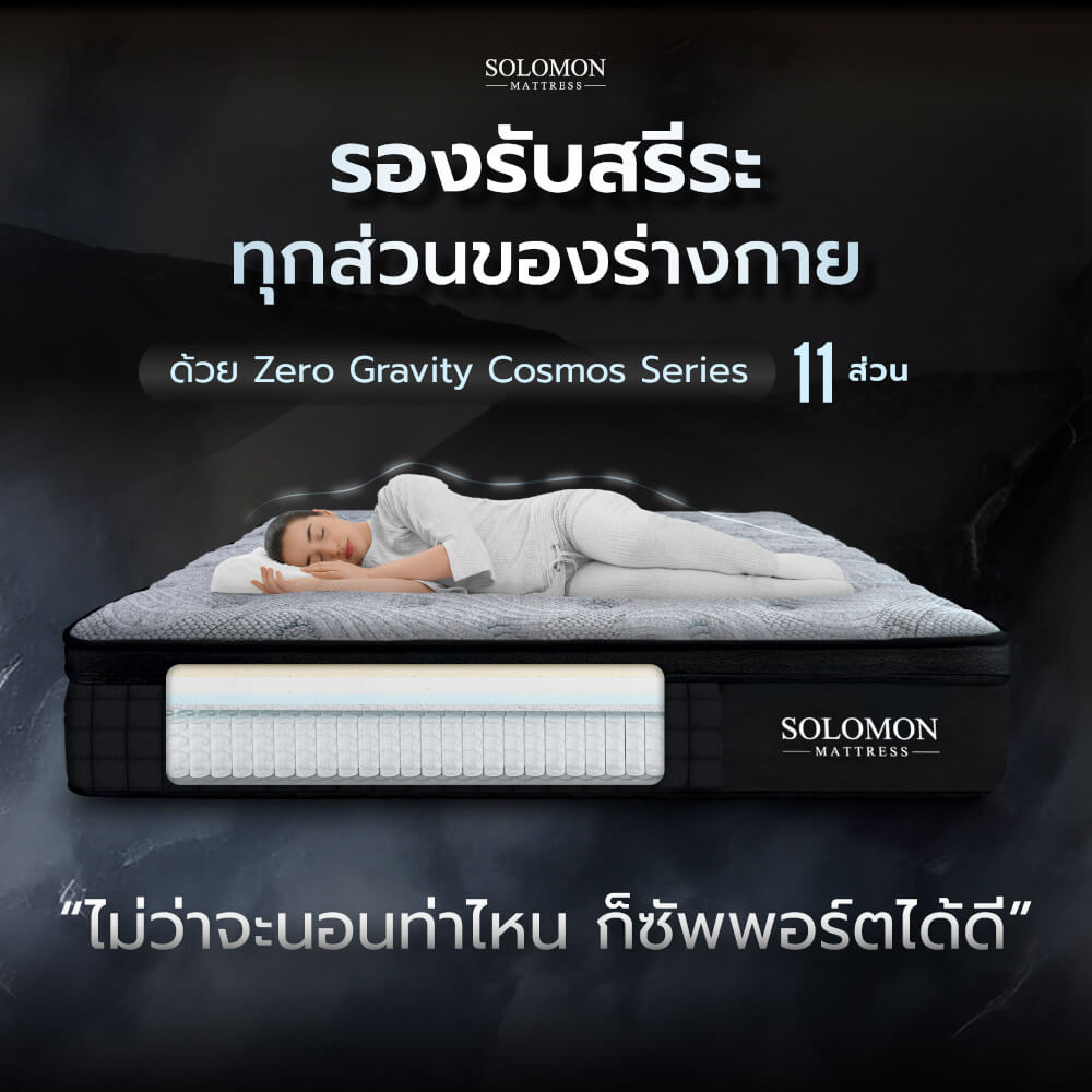ที่นอน SOLOMON รุ่น POTTER 3.5 ฟุต หนา 12 นิ้ว จัดส่งแบบอัดสุญญากาศ