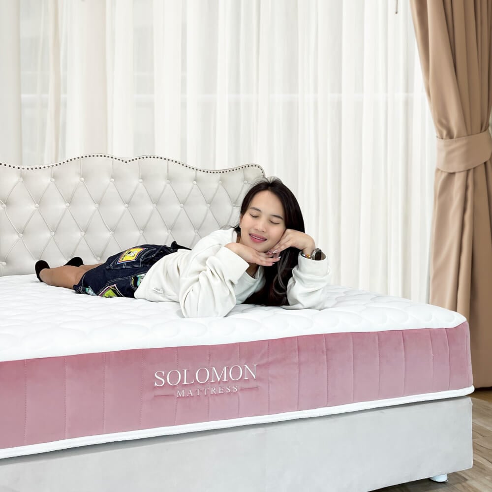 ที่นอนเย็นพ็อกเก็ตสปริง 6 ฟุต SOLOMON รุ่น KISS ME หนา 10 นิ้ว รับประกัน 1 ปี