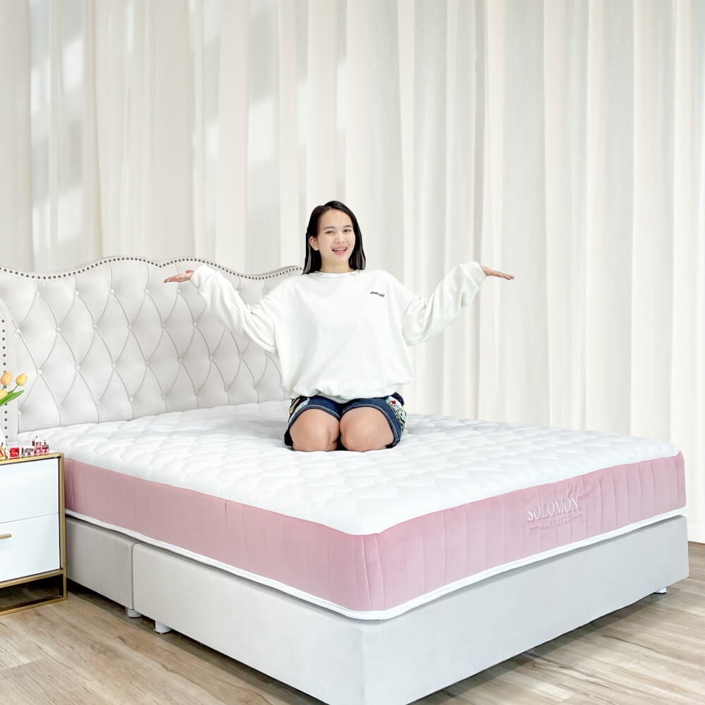 ที่นอนเย็นพ็อกเก็ตสปริง 6 ฟุต SOLOMON รุ่น KISS ME หนา 10 นิ้ว รับประกัน 1 ปี