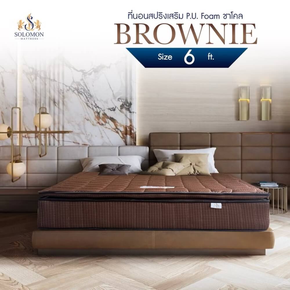 ที่นอน 6 ฟุต SOLOMON รุ่น Brownie หนา 10 นิ้ว 