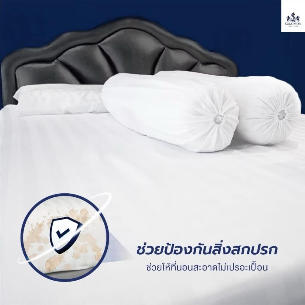 ชุดผ้าปูที่นอน 3.5 ฟุต เซท 3 ชิ้น SOLOMON สีขาว