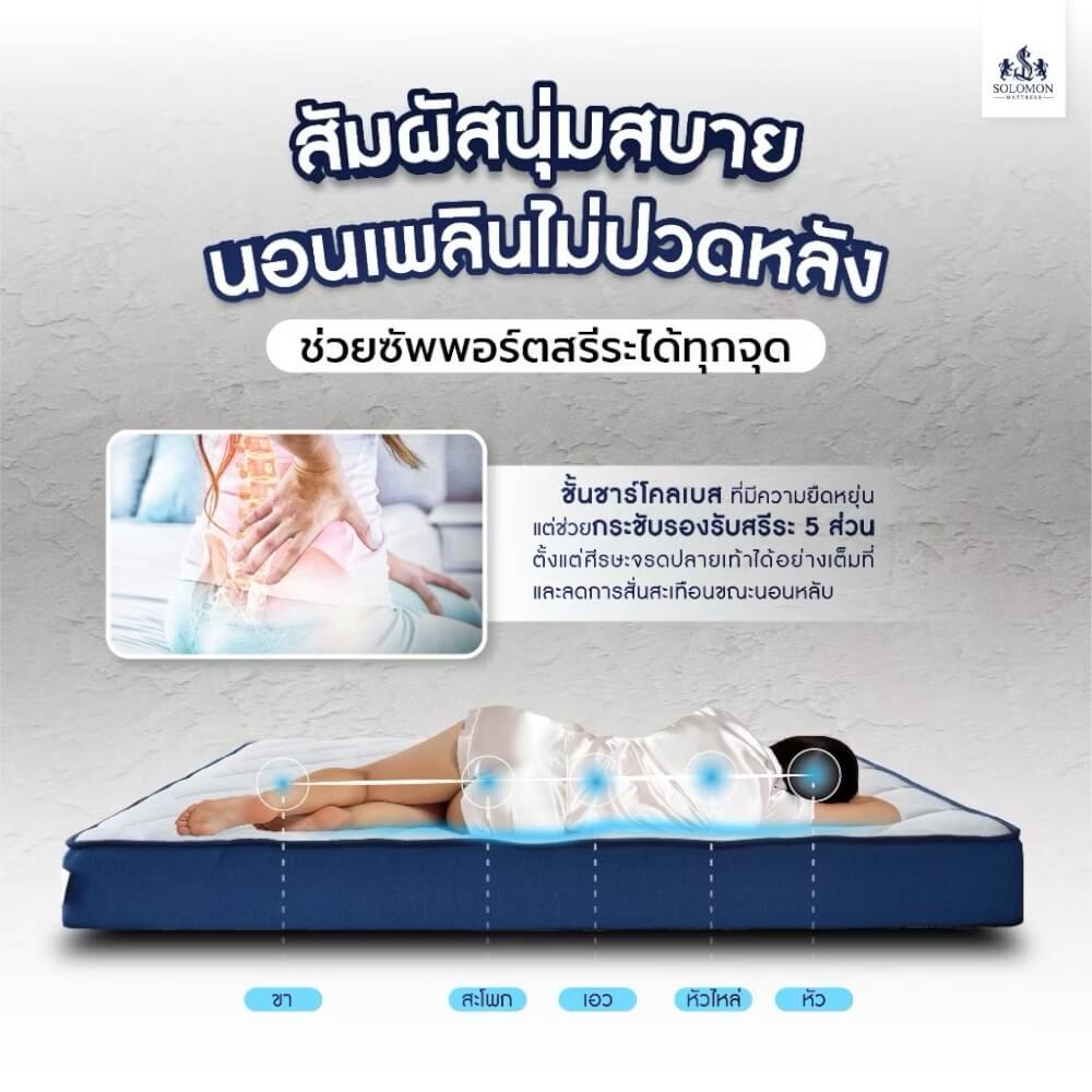 ที่นอน 5 ฟุต SOLOMON รุ่น Deep Sleep หนา 7 นิ้ว