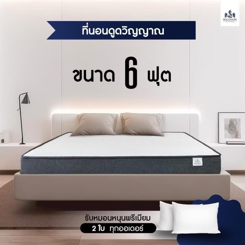 ที่นอน 3.5 ฟุต SOLOMON รุ่น ดูดวิญญาณ หนา 4 นิ้ว