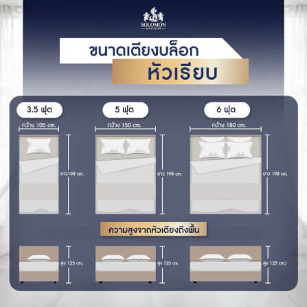 ฐานรองหัวเตียง 6 ฟุต SOLOMON หัวเรียบ สี โอ๊ค_2