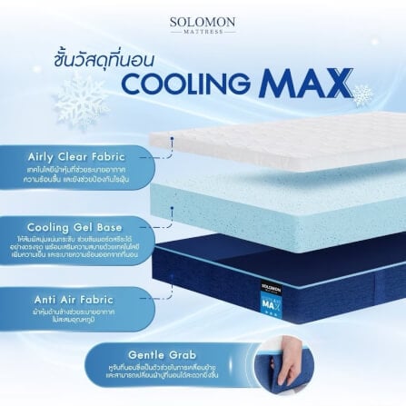 ที่นอน 5 ฟุต SOLOMON รุ่น Cooling Max หนา 6 นิ้ว _4